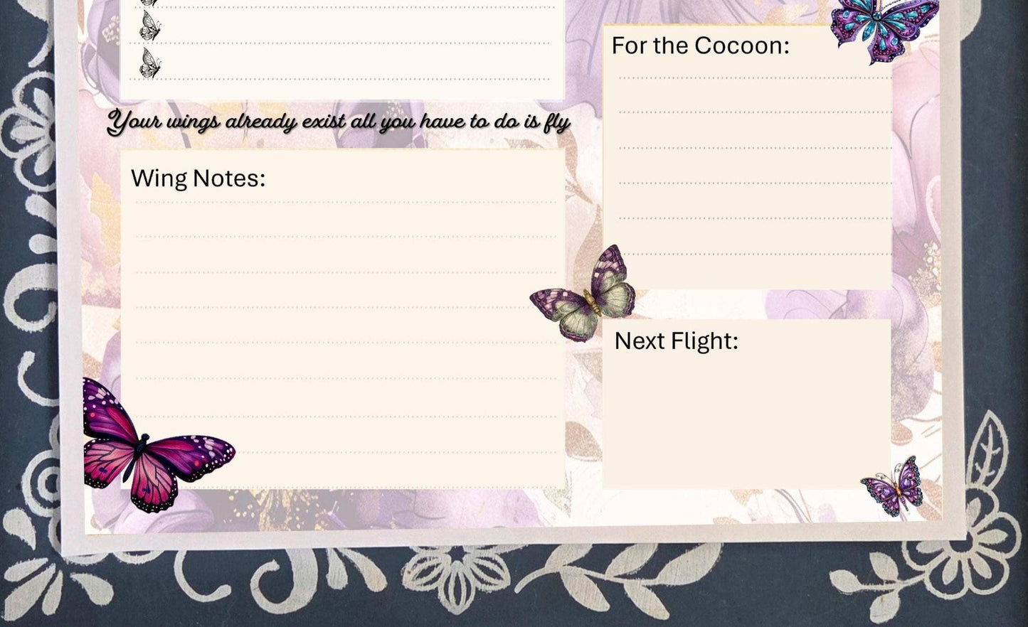 Busy Butterfly Planner Pad – Daily To-Do List & Goal Tracker