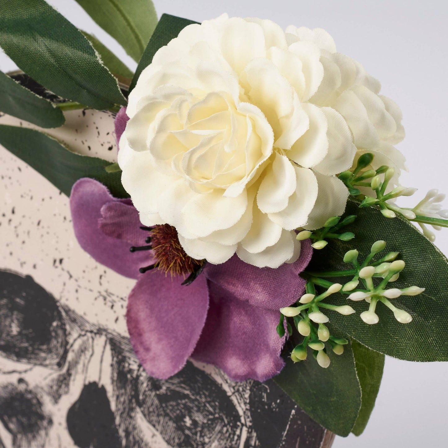 Moody Floral Skull Stand Up