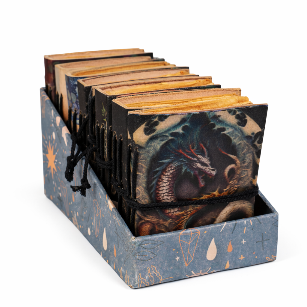 (3x4 in.) Leather Printed String-tie Journal