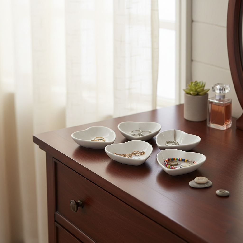 Heart Cat Trinket Dish Set of 6