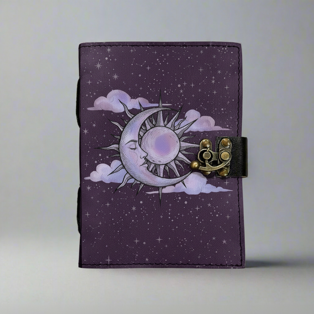 Sun & Moon | Leather Journal | Blank Vintage Journal