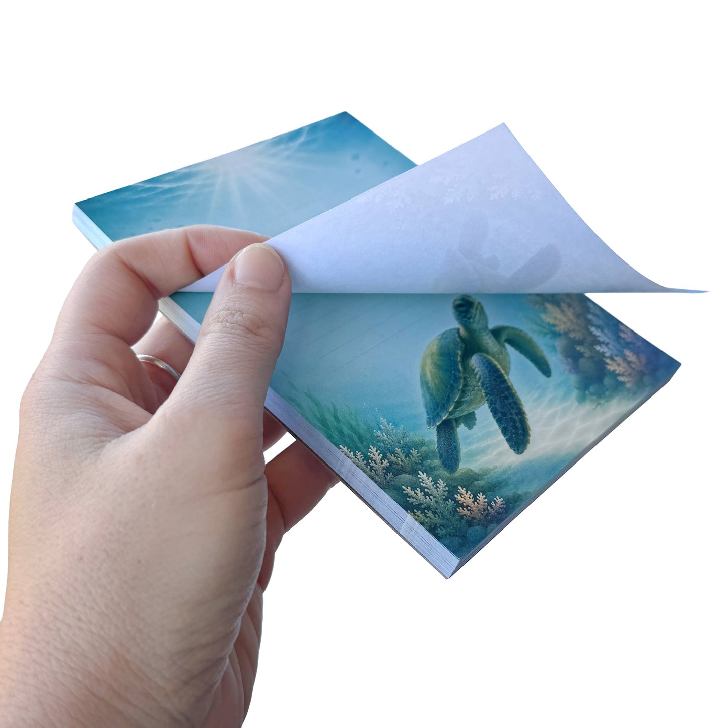 Sea Turtle Notepad, 50 Sheets, 4.25" x 5.5" Stationery