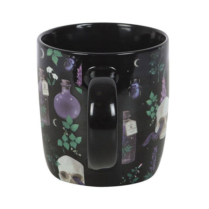 Venom & Vines Gothic Skull Print Mug