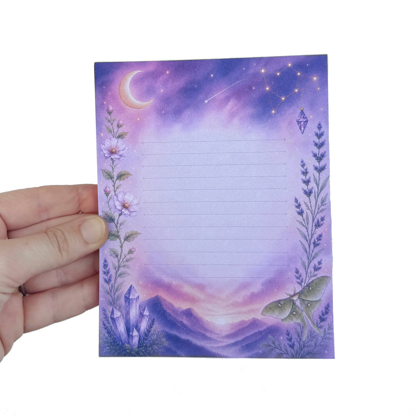 Celestial Notepad, 50 Sheets, 4.25" x 5.5" Stationery