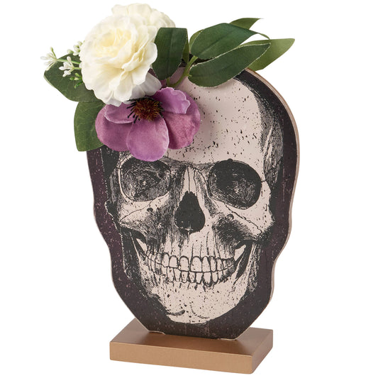 Moody Floral Skull Stand Up