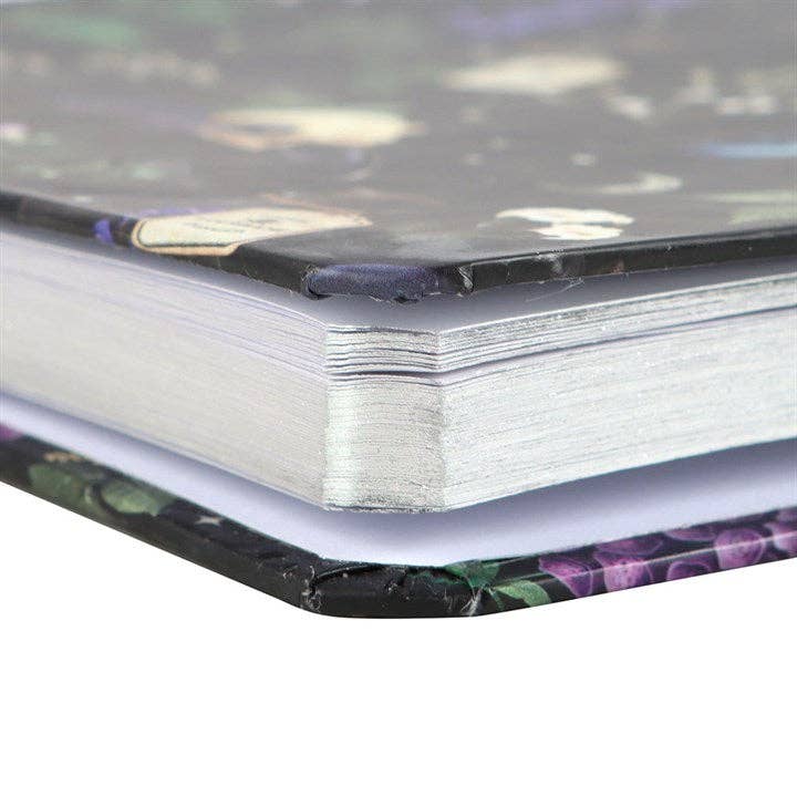 Venom & Vines Gothic Skull Print A5 Notebook