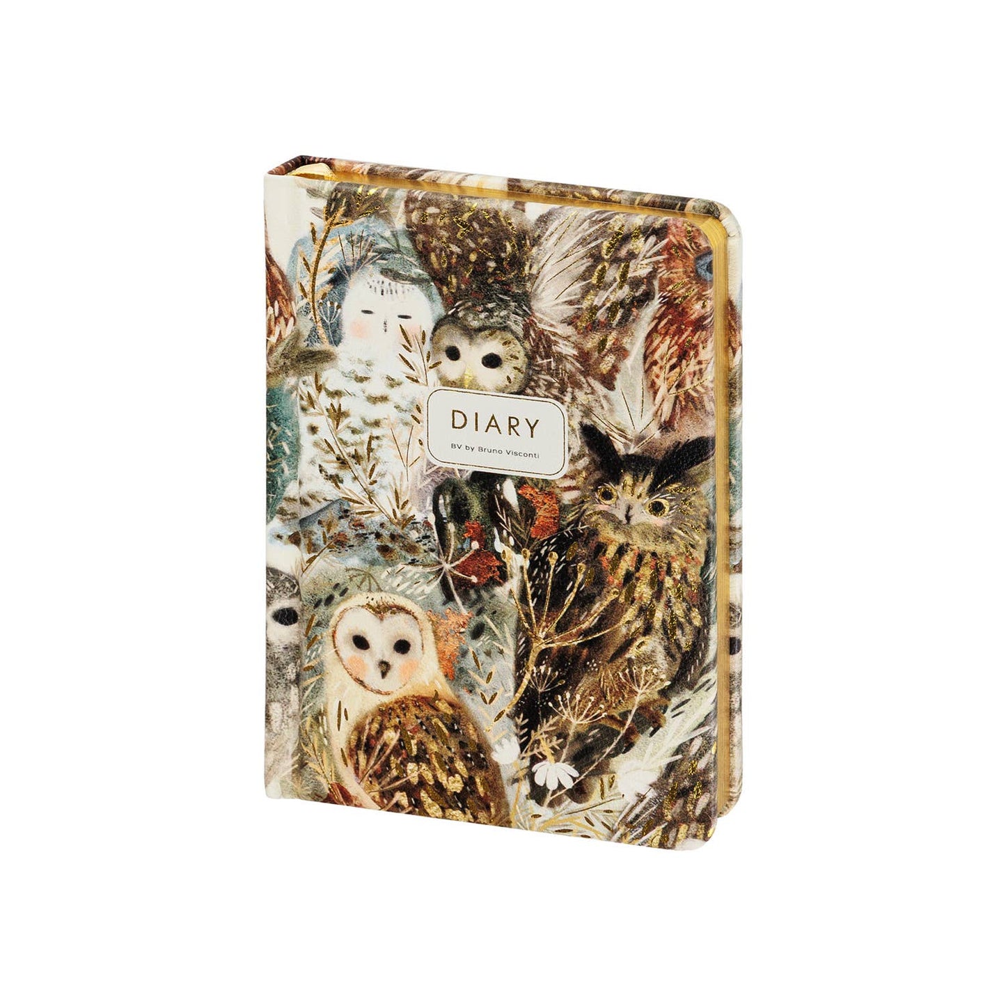 A6 Vegan Leather Hardcover Journal - Owls