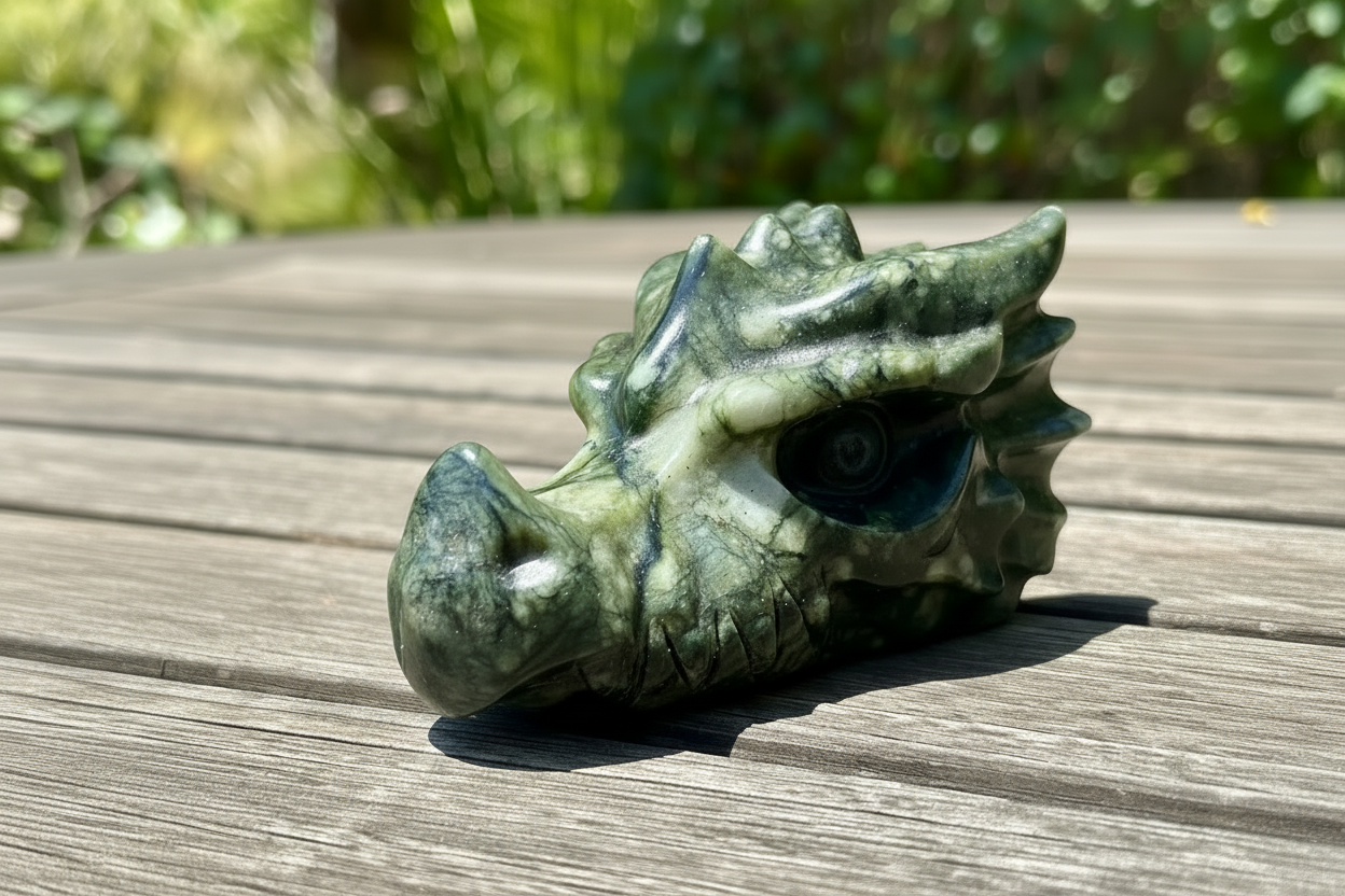 Wholesale Jade Dragon Skull | Crystal Carving