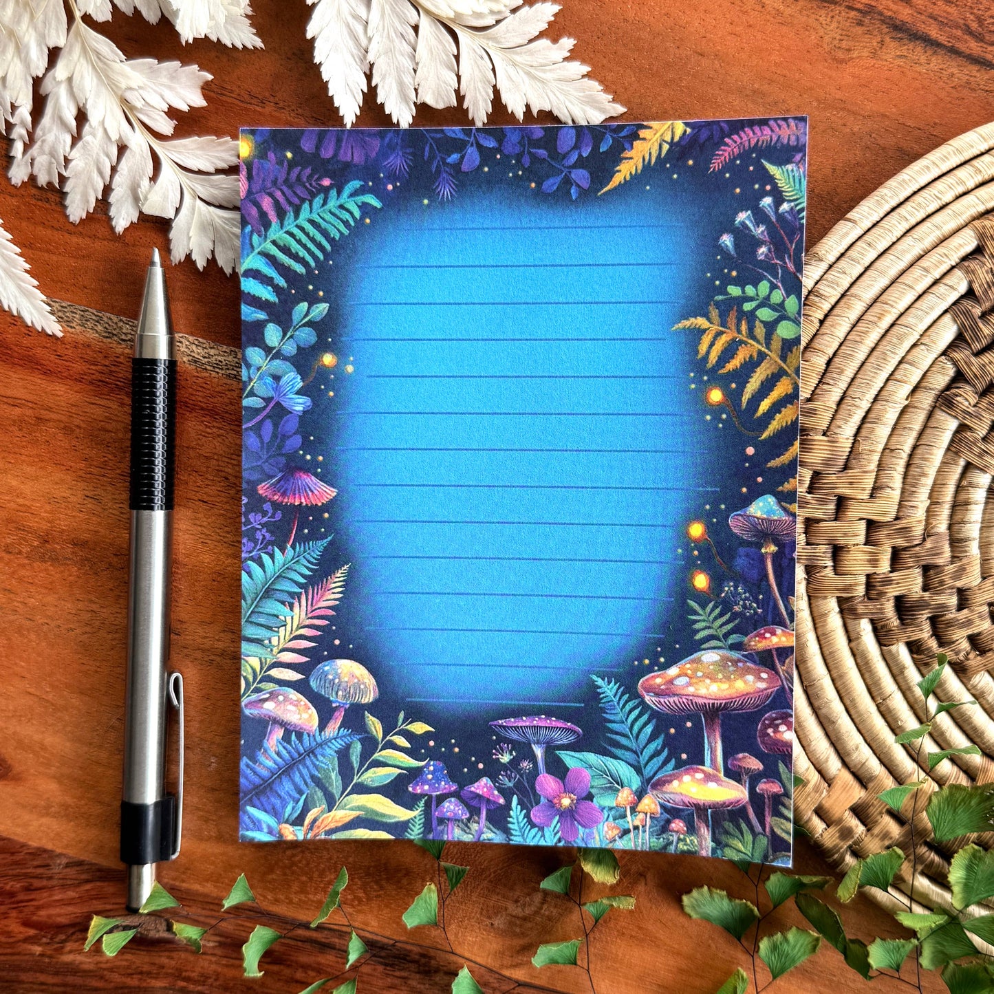 Enchanted Forest Notepad, 50 sheets, 4.25"x 5.5" Stationery