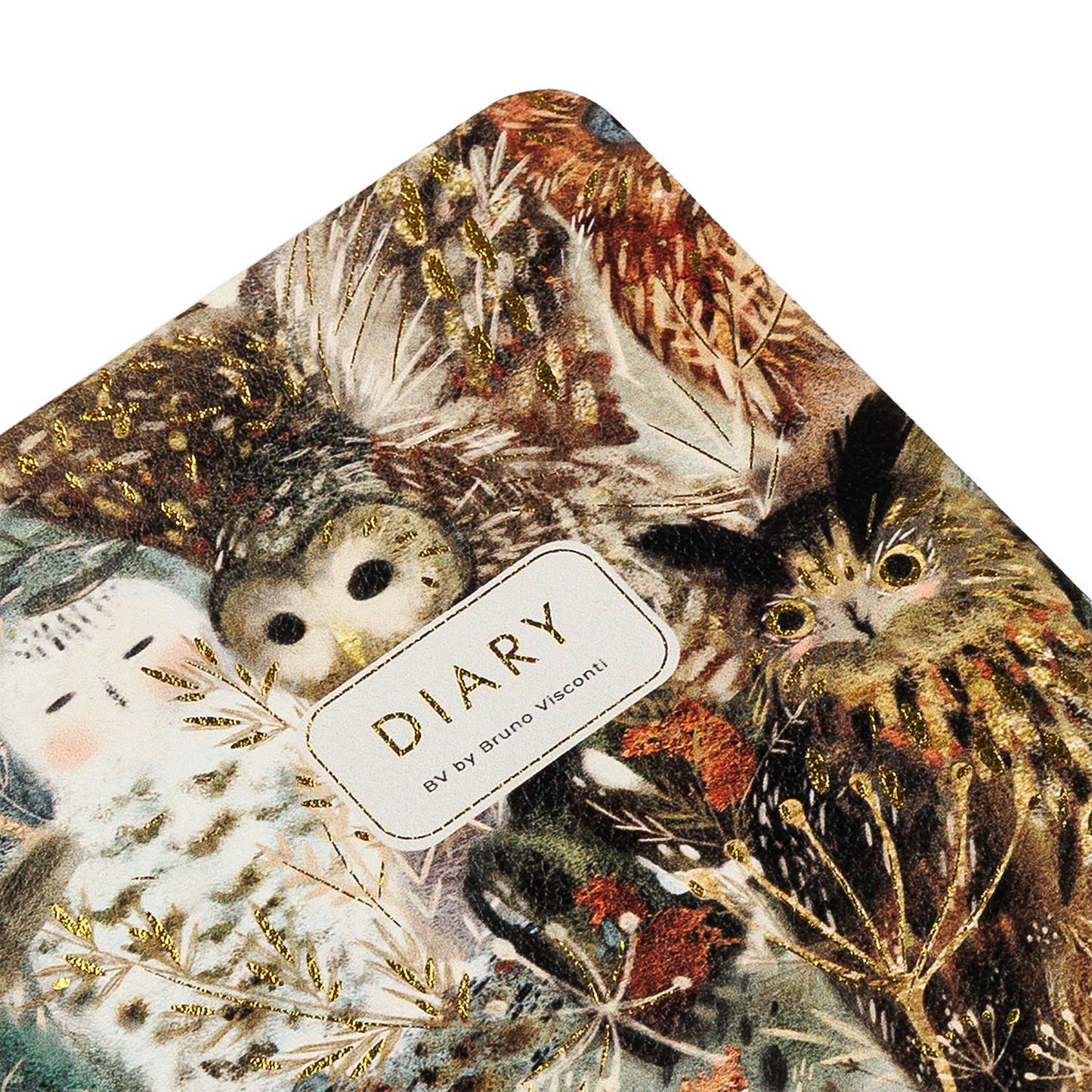 A6 Vegan Leather Hardcover Journal - Owls