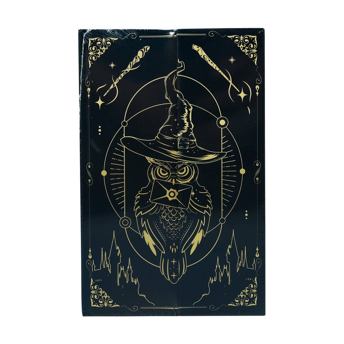 MAGIC OWL HARDCOVER PATTERN NOTEBOOK_CWMM1837: Black / (OS) 2