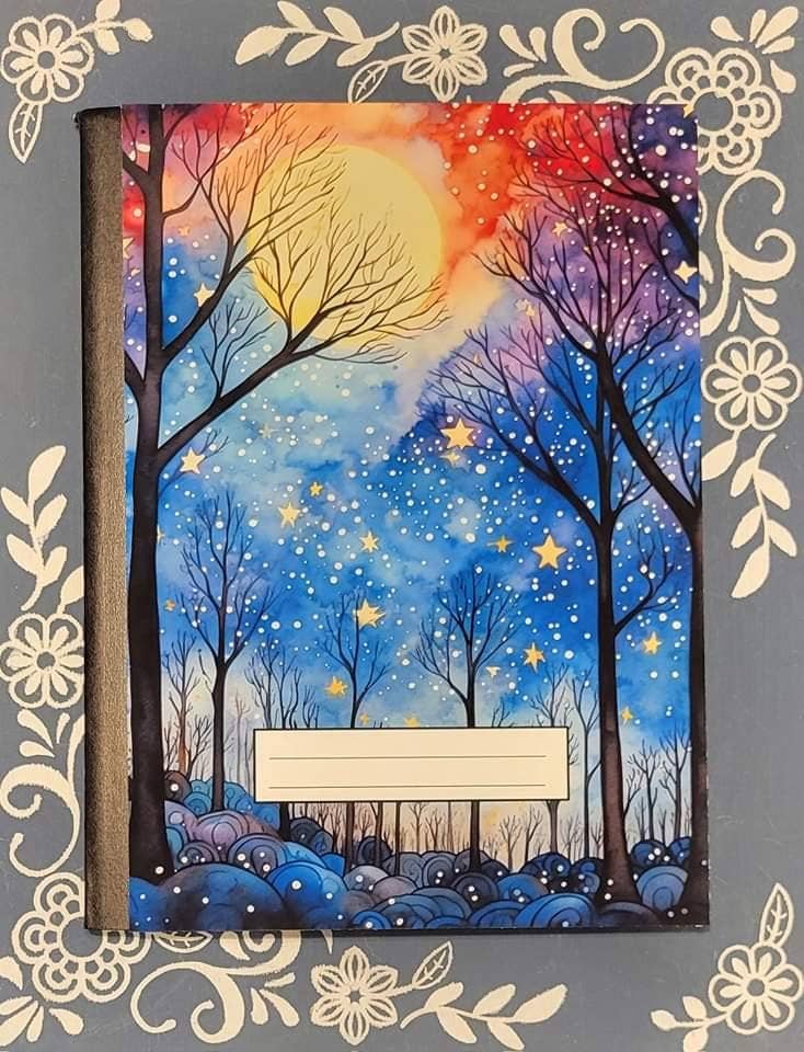 Night Sky 2, Covered Notebook: Pocket 3.25x4.5