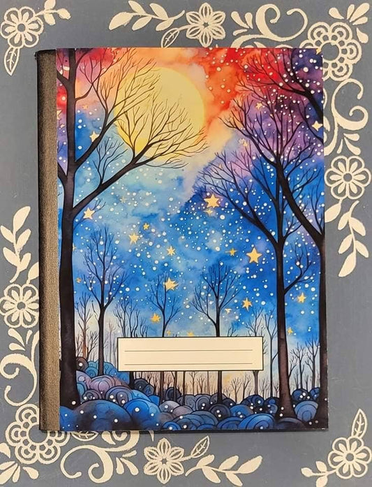 Night Sky 2, Covered Notebook: Pocket 3.25x4.5