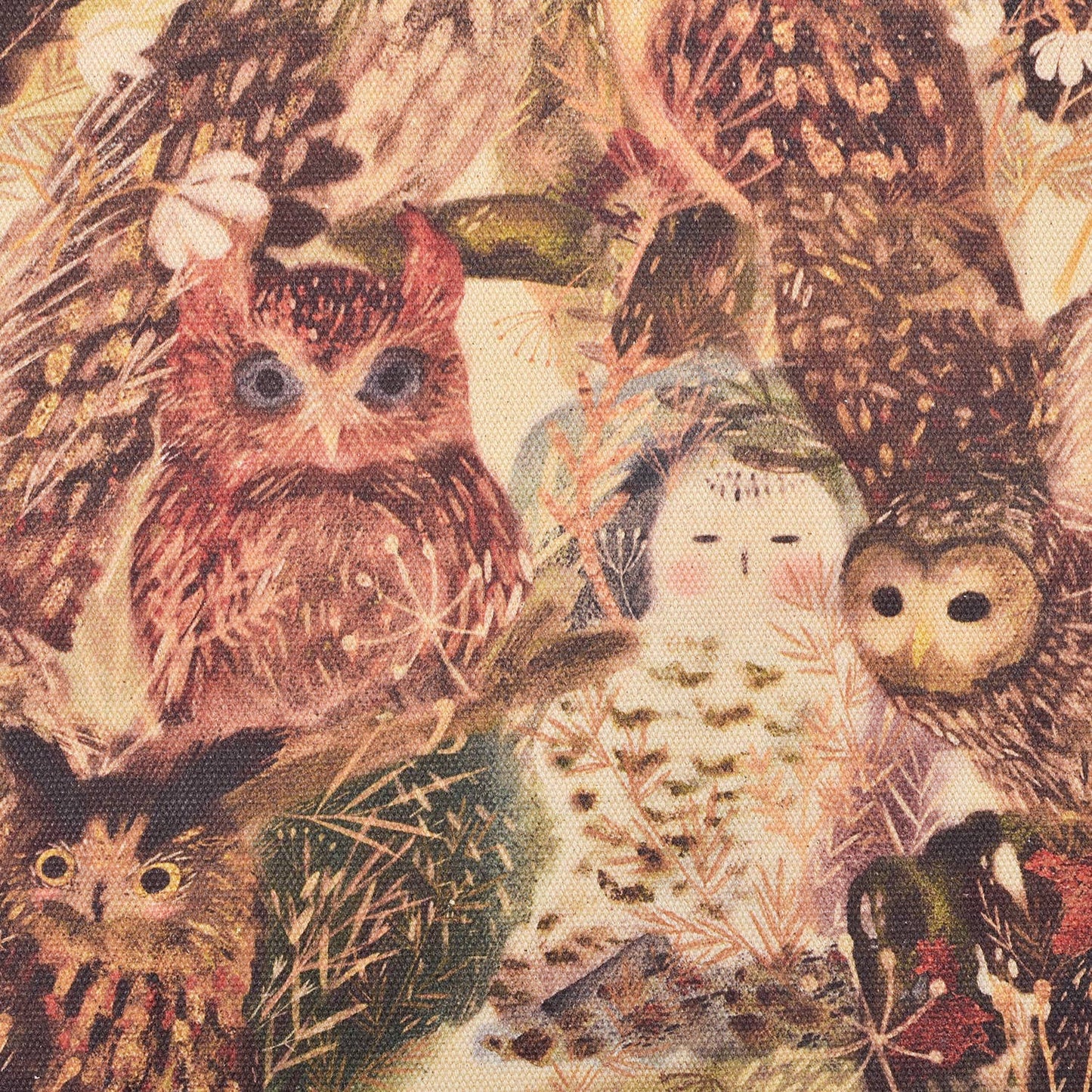 Canvas Shopper Bag - Owls