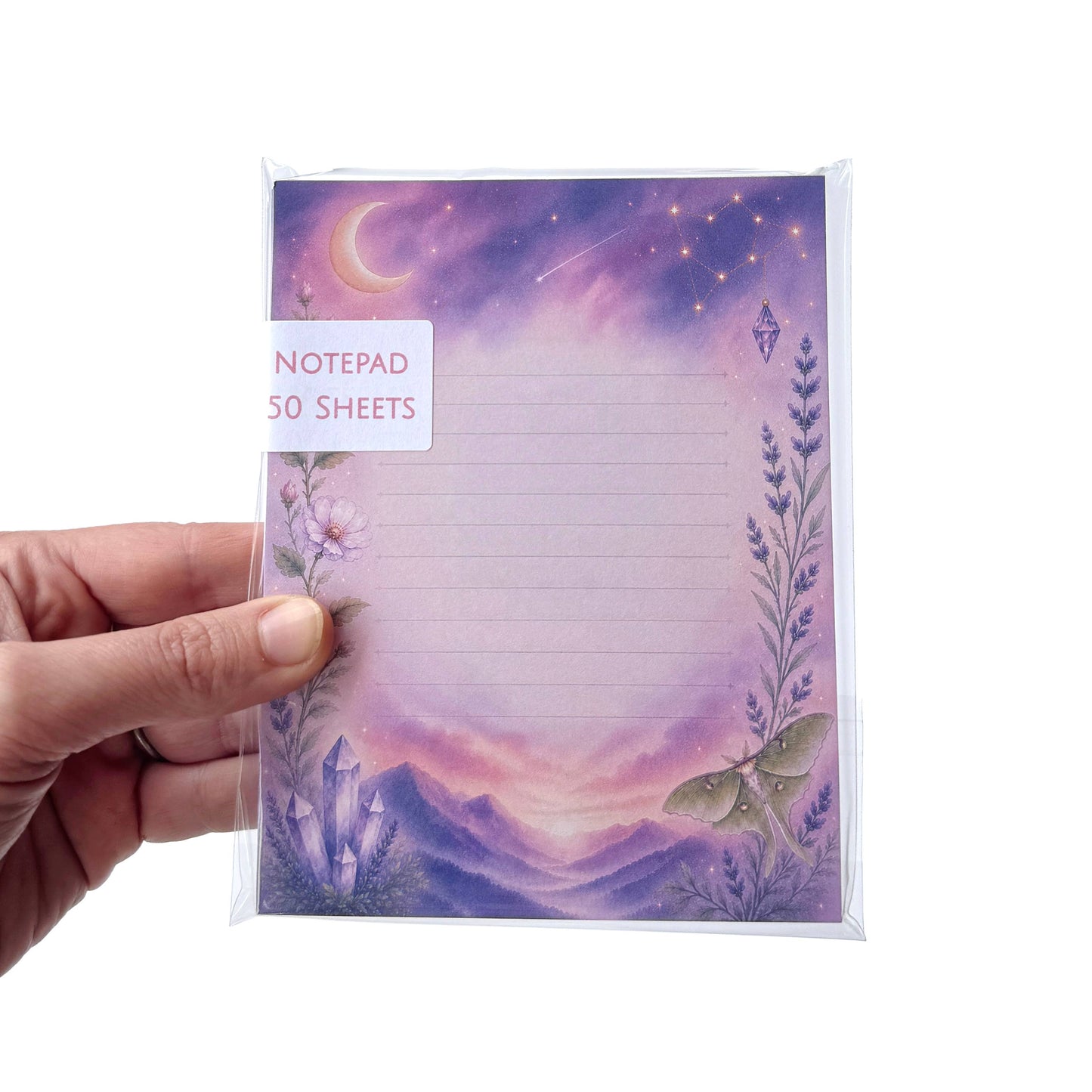 Celestial Notepad, 50 Sheets, 4.25" x 5.5" Stationery