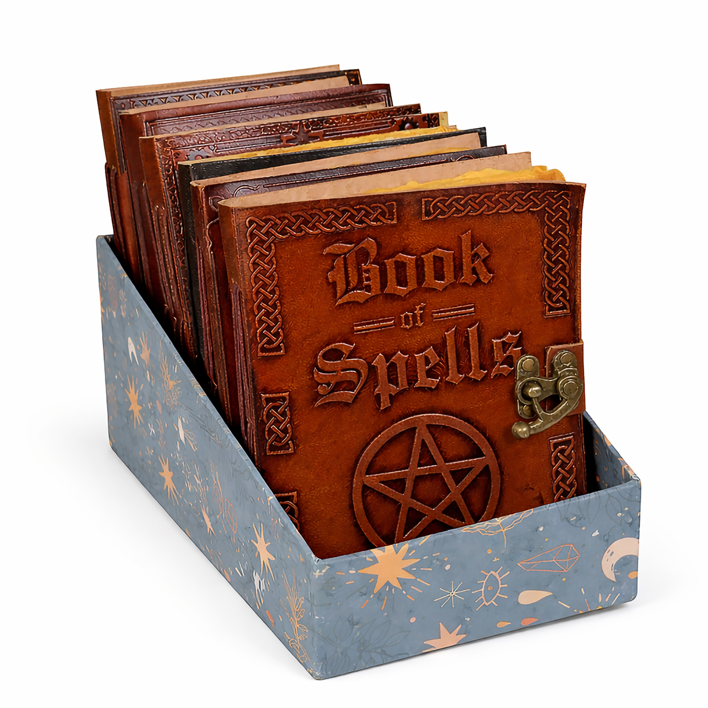 (5 x 7 in.) Spells Leather Embossed Journal w/Lock