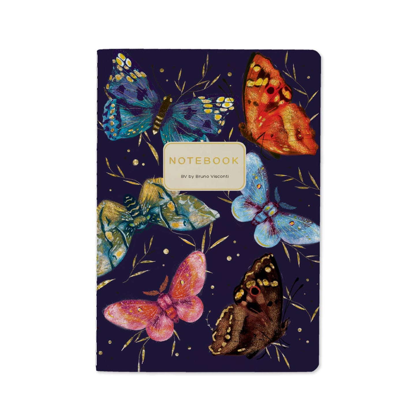 A5 Notebook - Butterflies on Blue