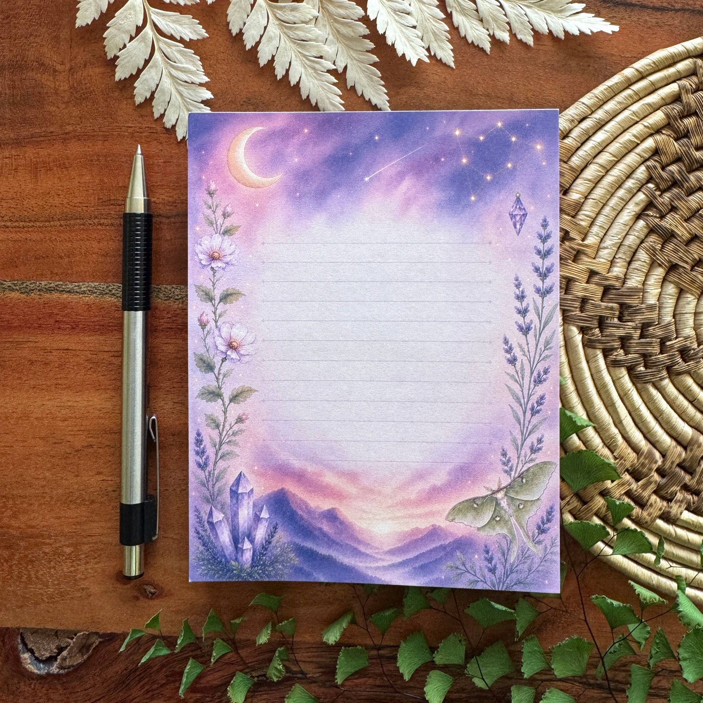 Celestial Notepad, 50 Sheets, 4.25" x 5.5" Stationery