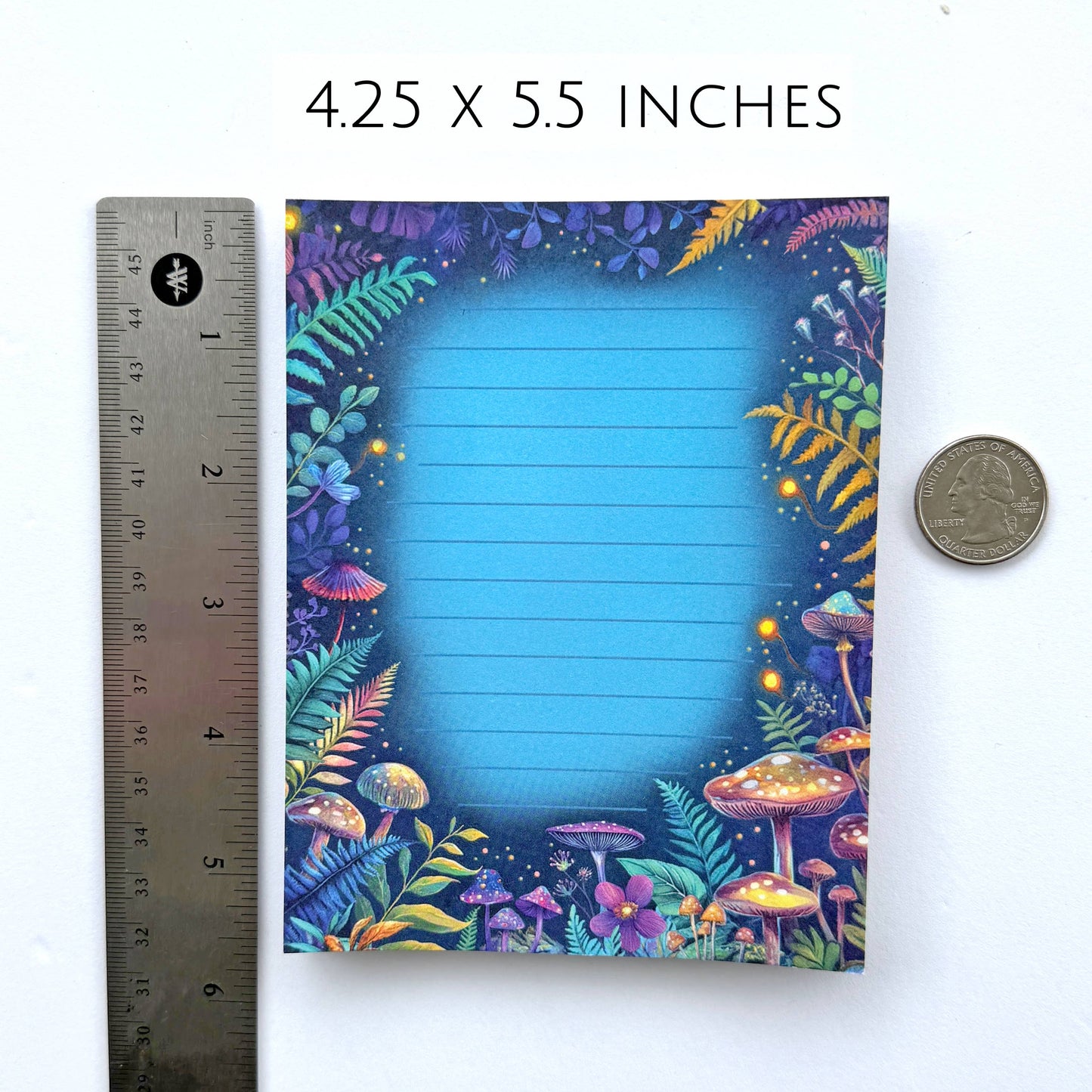 Enchanted Forest Notepad, 50 sheets, 4.25"x 5.5" Stationery