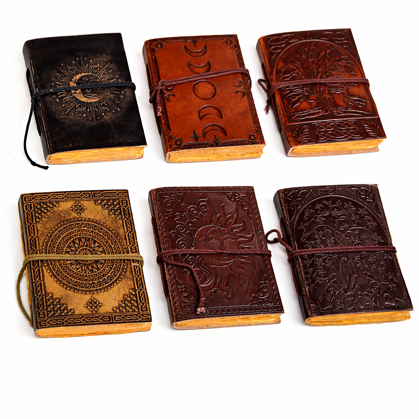 (3x4 in.) Leather Embossed String-tie Journal