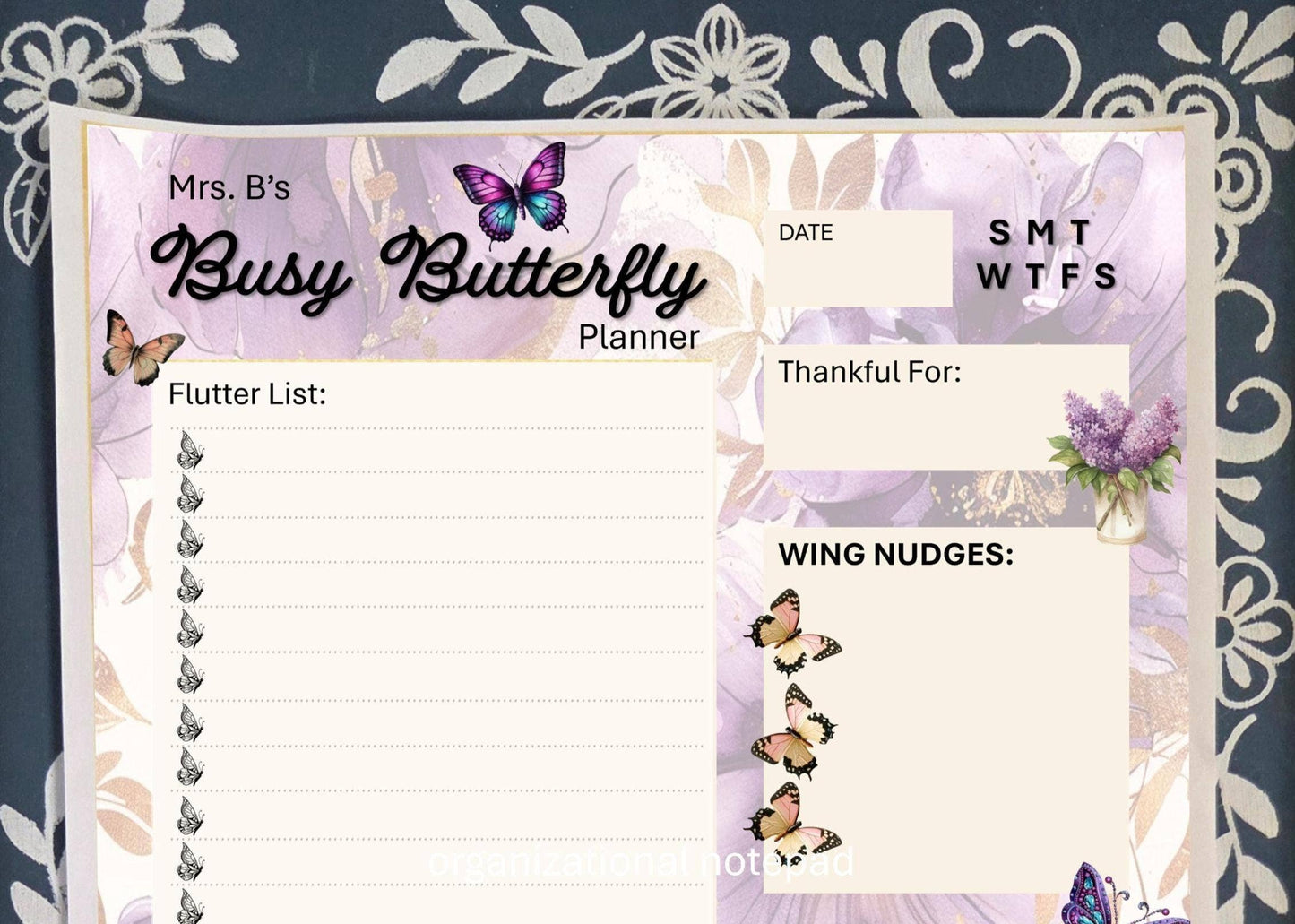 Busy Butterfly Planner Pad – Daily To-Do List & Goal Tracker