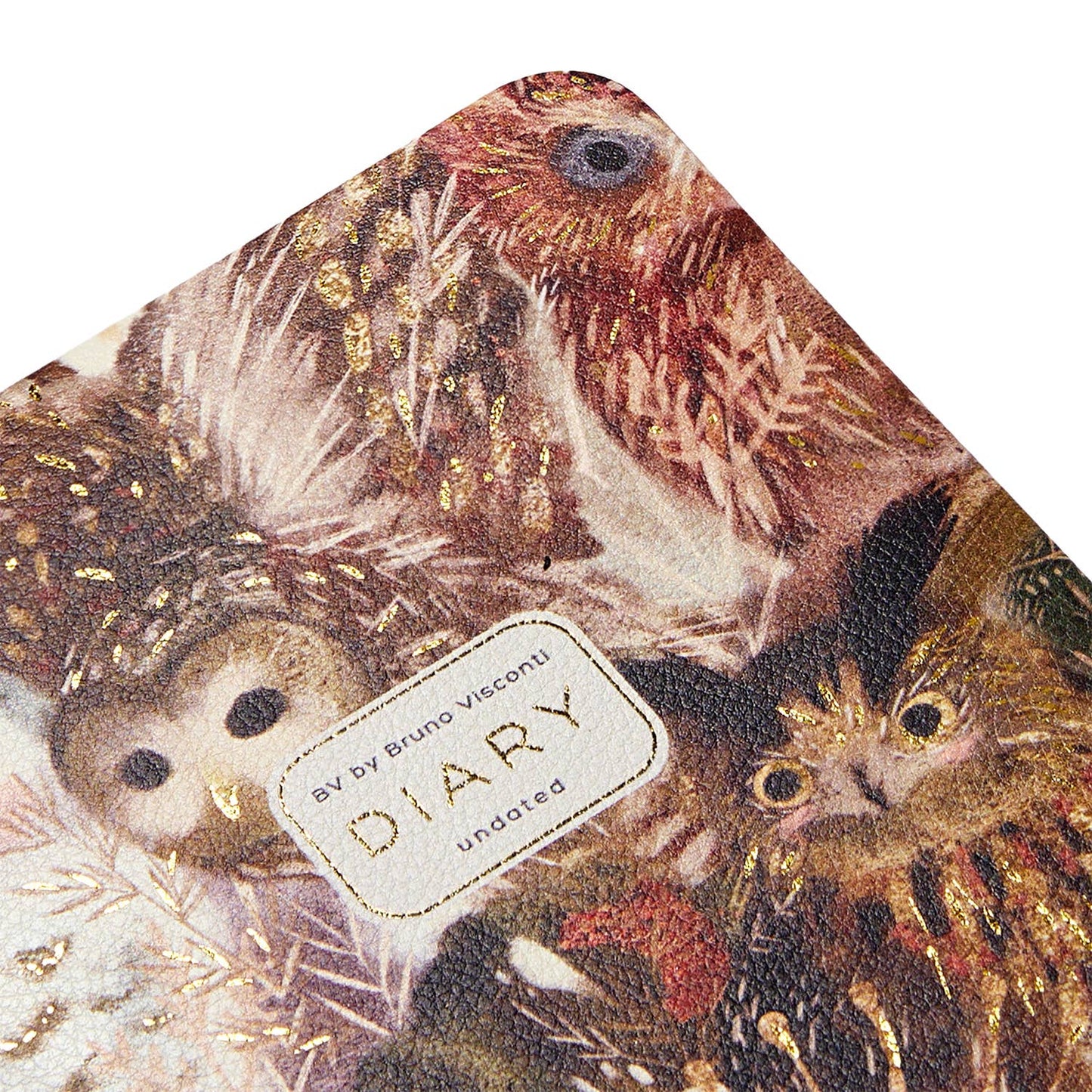 A6 Vegan Leather Hardcover Journal - Owls