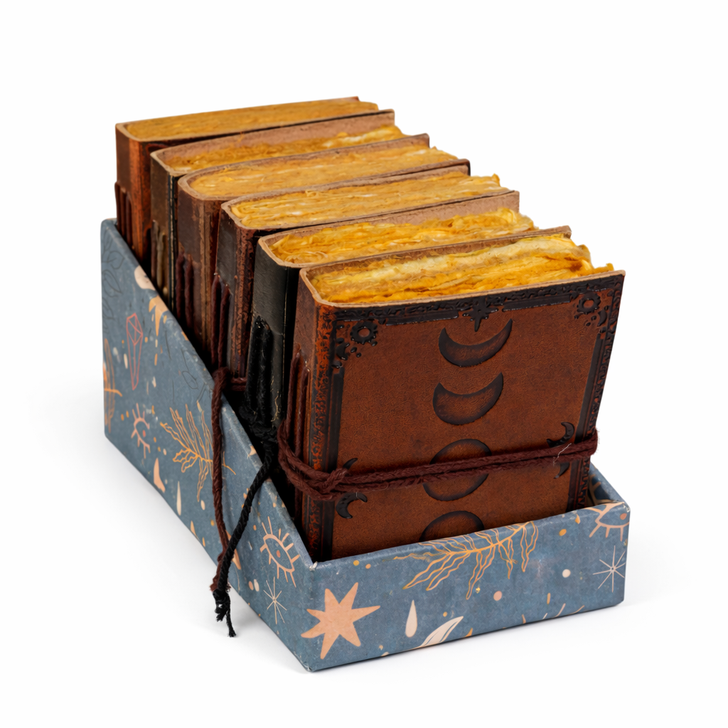 (3x4 in.) Leather Embossed String-tie Journal