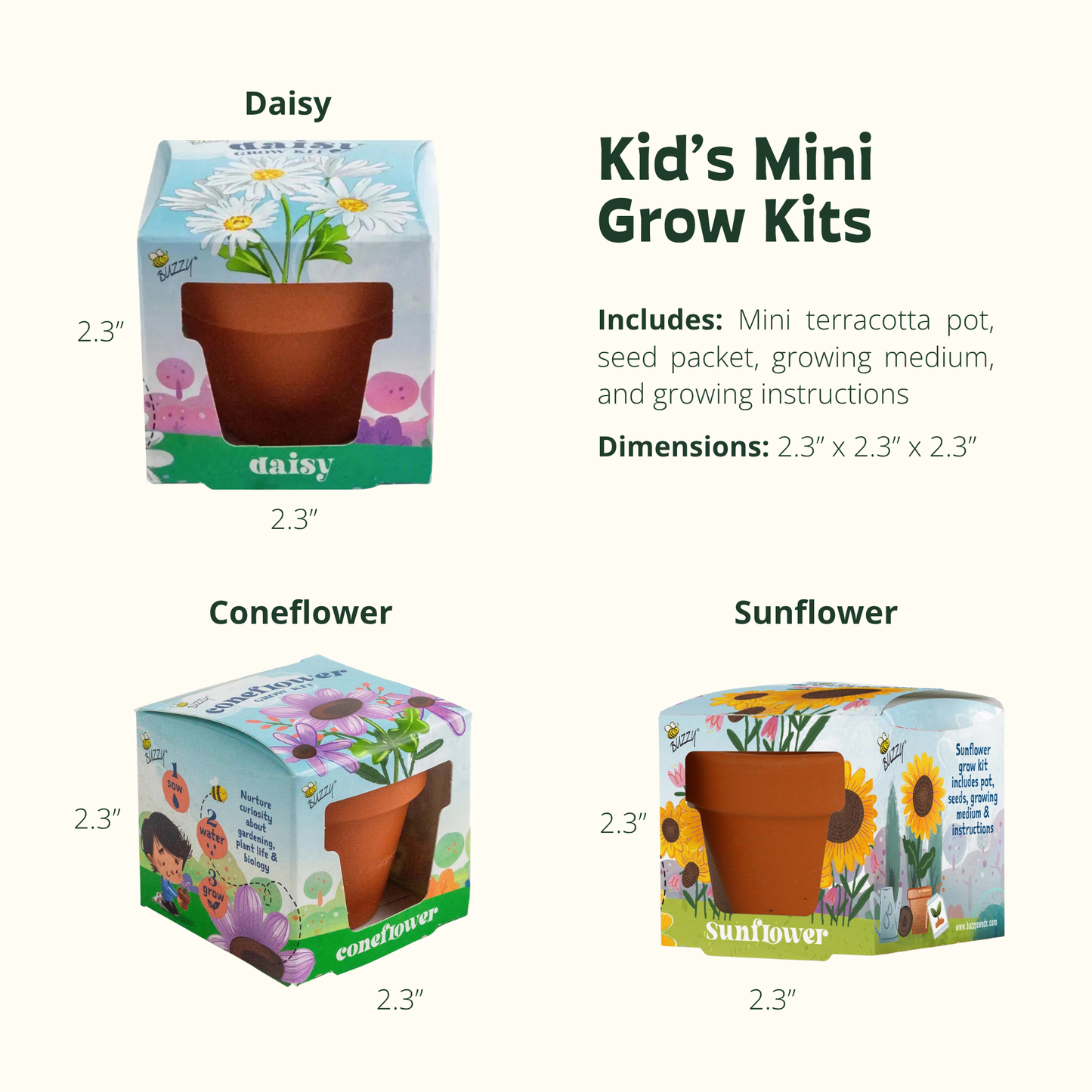 Mini Terracotta Daisy Grow Kit | Indoor Garden | Gift