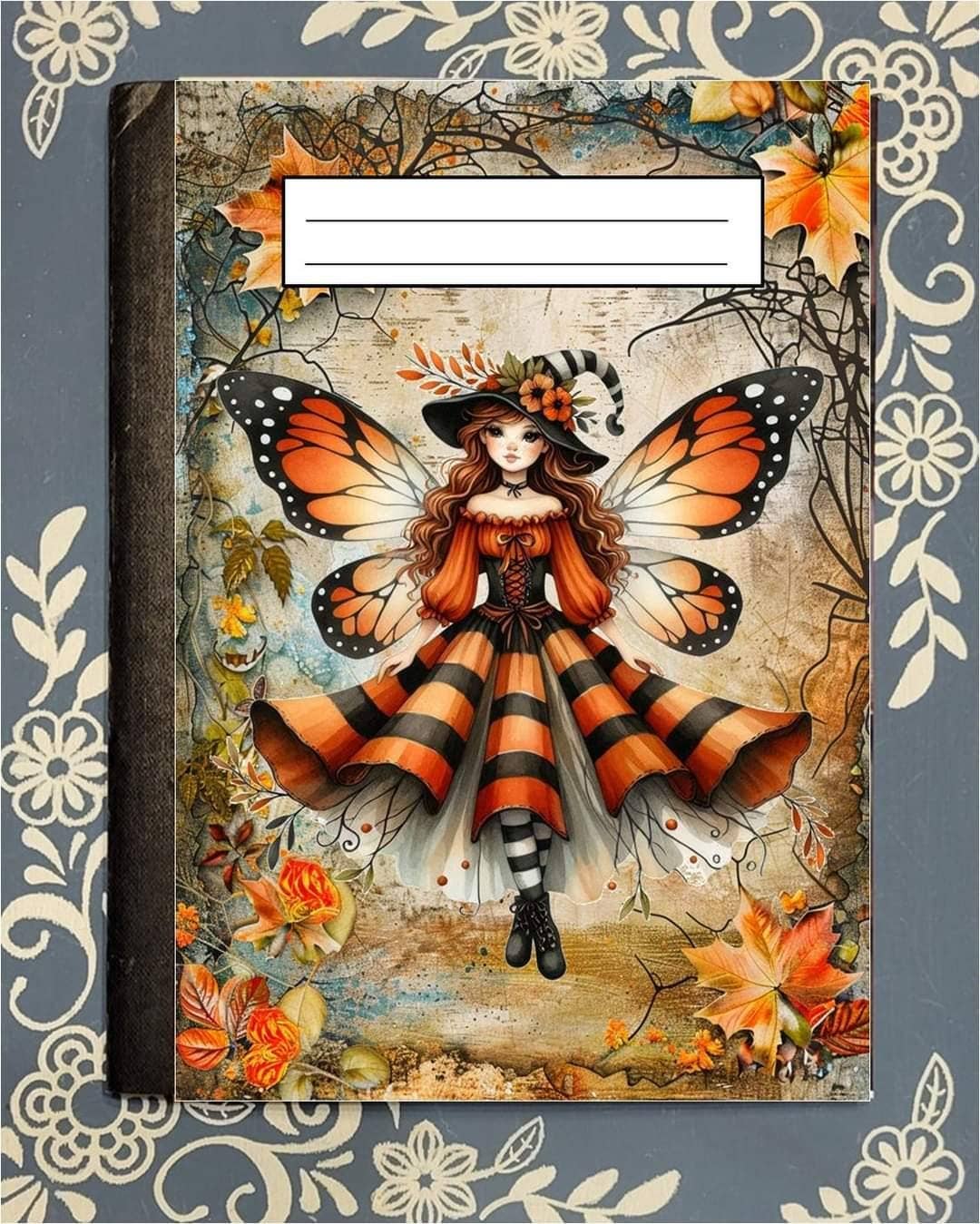 Fairy, Fall Fairy 6 Covered Notebook: Pocket 3.25x4.5
