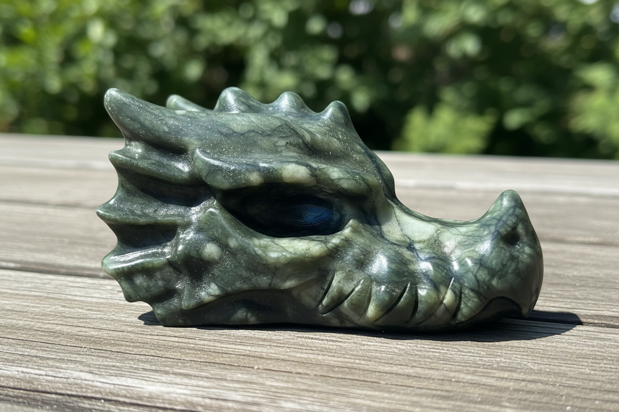 Wholesale Jade Dragon Skull | Crystal Carving